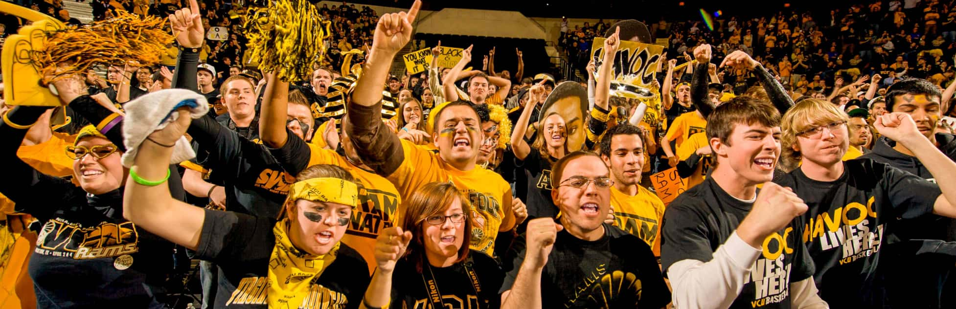 VCU fans cheering