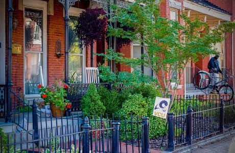 Historic brick row houses